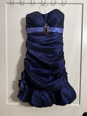 Interlude USA Sz 8 Navy/purple Vintage 90’s Prom Wedding NWT Removable Straps